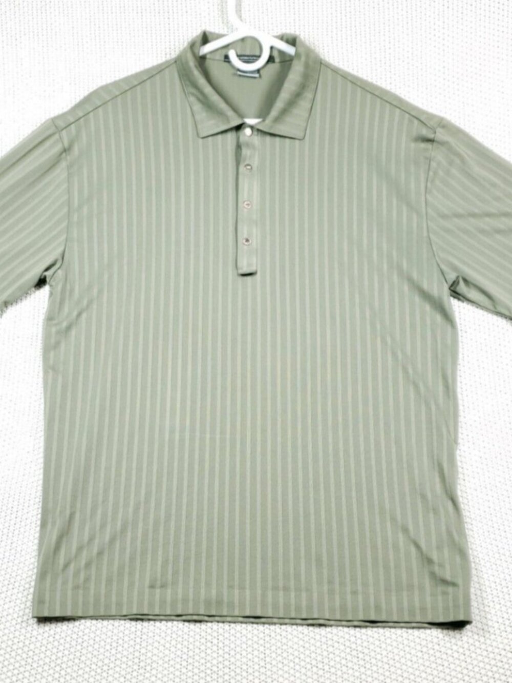 Nike Tiger Woods Polo Platinum Dark Green Men's Sz. Large Short Sleeve Shirt